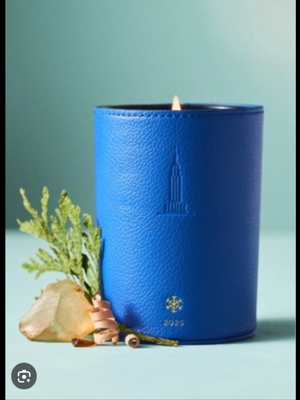 Anthropologie Nyc Icon Embossed Crisp Cedar Candle 8.4oz